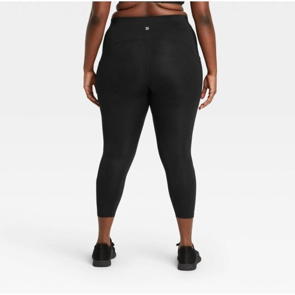All in Motion Women's Plus Size Sculpted High-Rise 7/8 Leggings 24" Black 3X - Picture 3 of 6